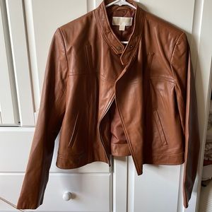 Michael Koran Brown Leather Jacket